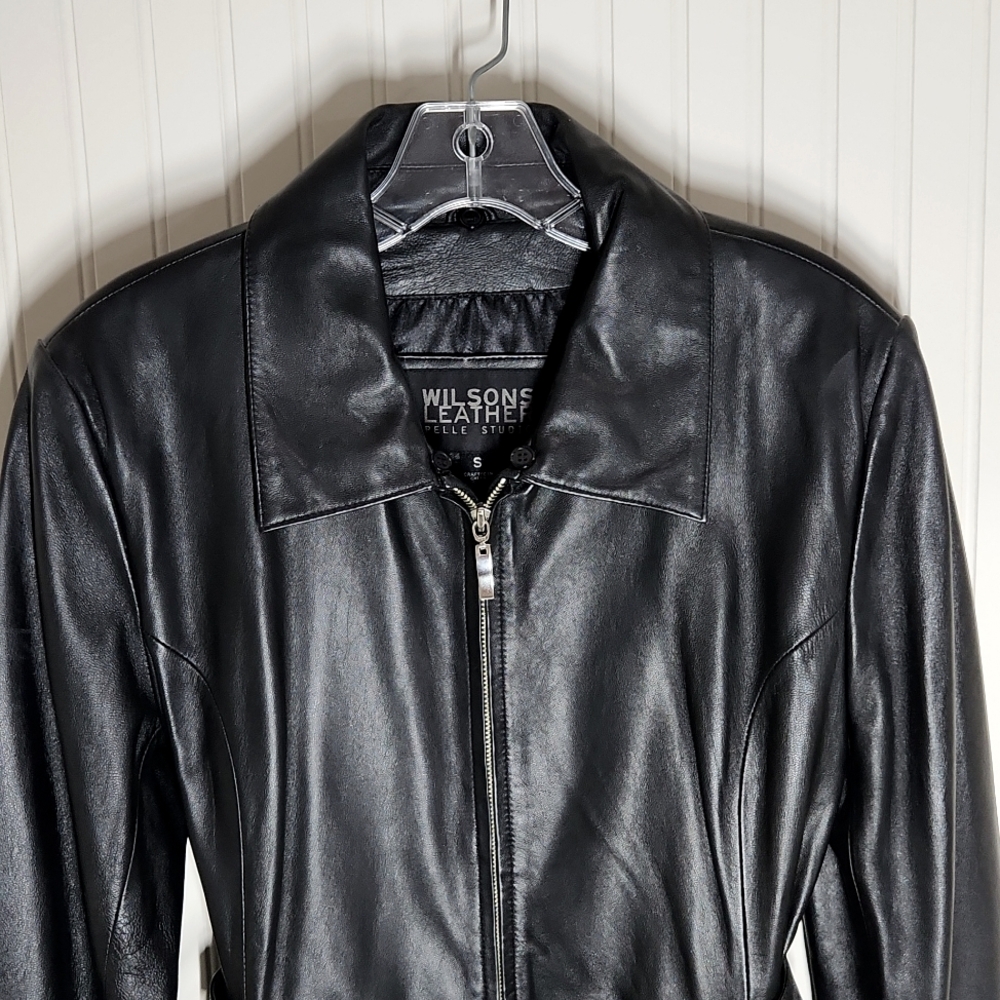 Wilson's butter soft blk leather jacket